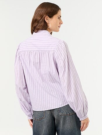 Blouse met knoopkraag