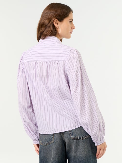 Blouse met knoopkraag - Kiabi