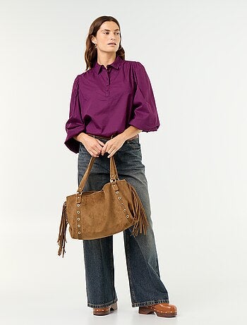 Blouse met knoopkraag