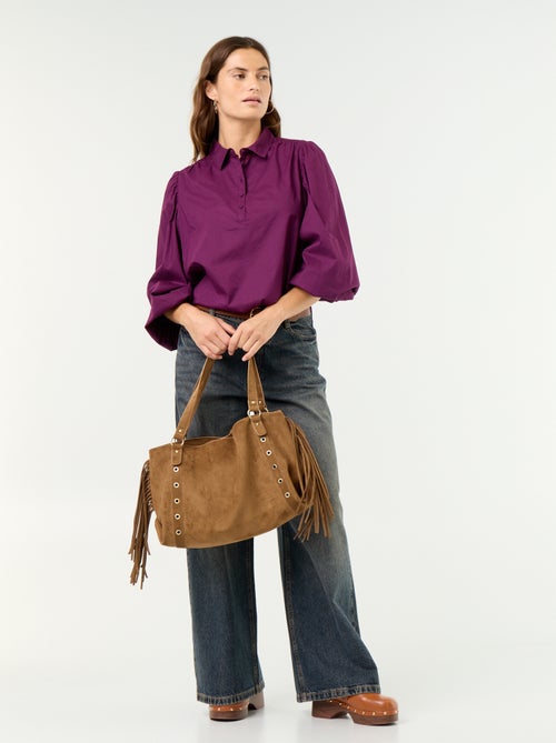 Blouse met knoopkraag - Kiabi
