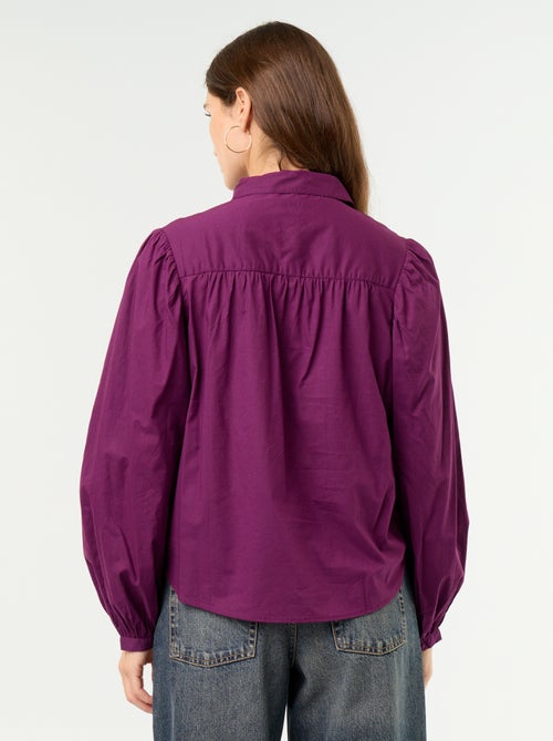 Blouse met knoopkraag - Kiabi