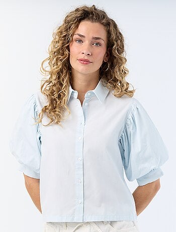 Blouse met korte ballonmouwen
