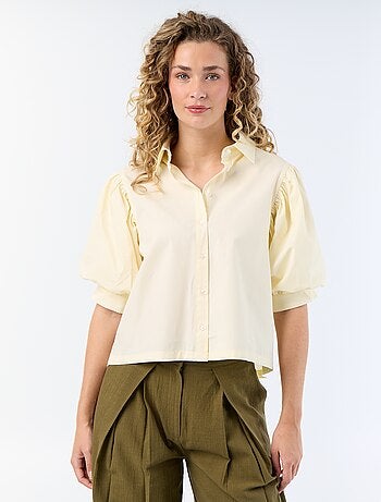 Blouse met korte ballonmouwen
