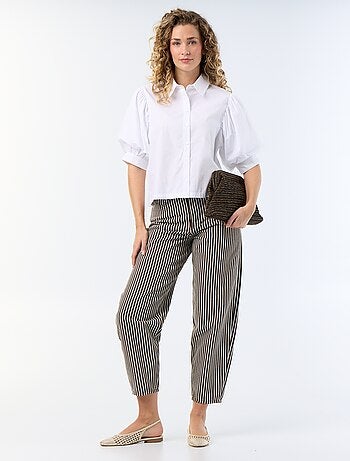 Blouse met korte ballonmouwen