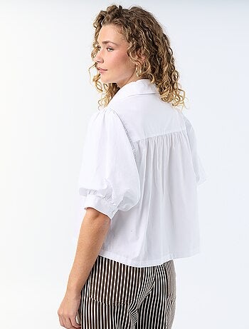 Blouse met korte ballonmouwen