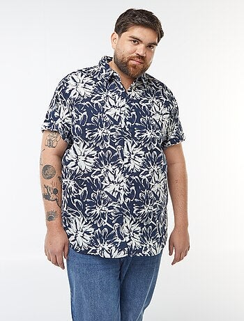 Blouse met korte mouw en bloemmotief