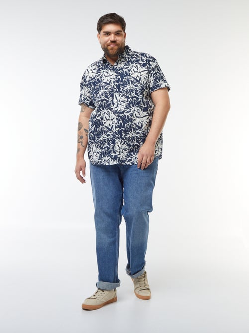 Blouse met korte mouw en bloemmotief - Kiabi