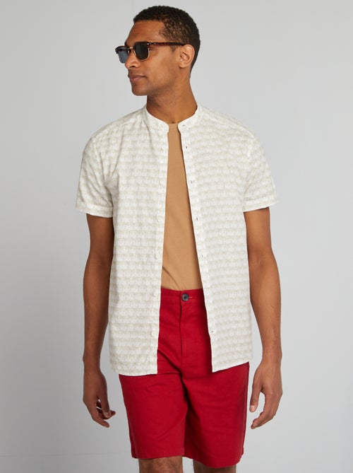 Blouse met korte mouw en motiefje - Kiabi