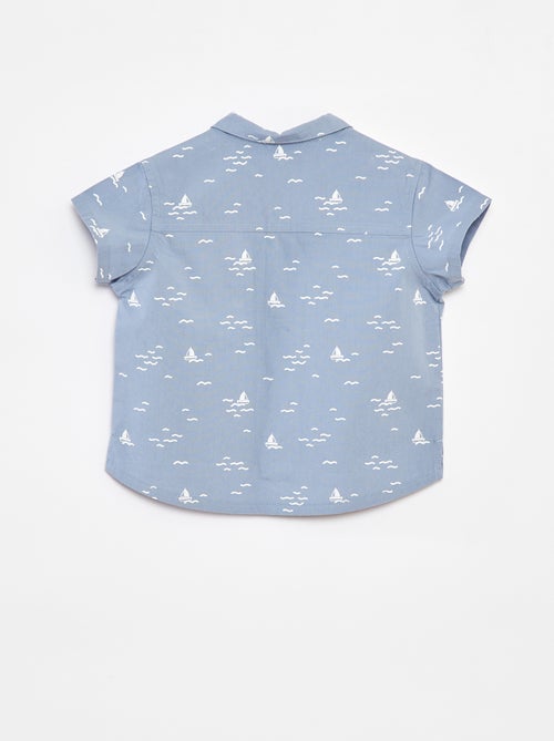 Blouse met korte mouw en motiefje - Kiabi