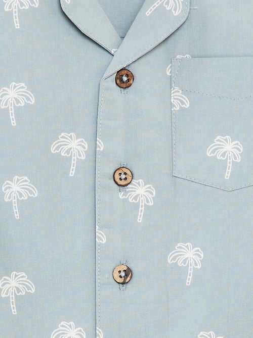 Blouse met korte mouw en motiefje - Kiabi