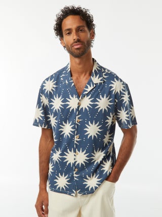 Blouse met korte mouw en motiefje