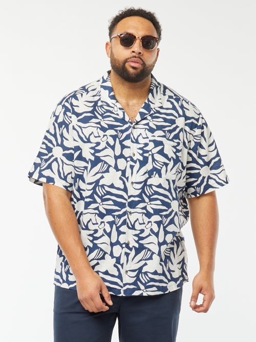 Blouse met korte mouw en motiefje - Kiabi