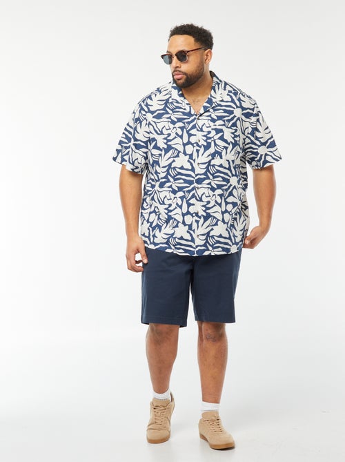 Blouse met korte mouw en motiefje - Kiabi