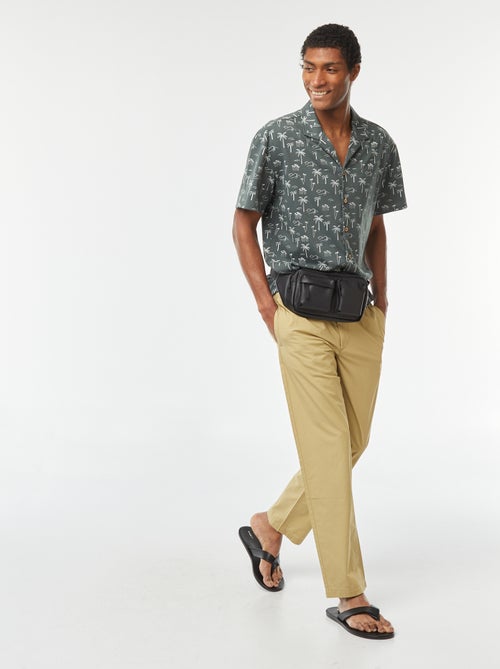 Blouse met korte mouw en motiefje - Kiabi