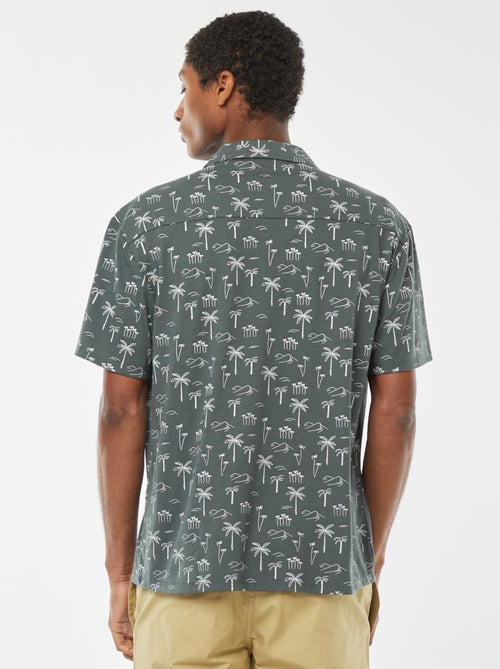 Blouse met korte mouw en motiefje - Kiabi