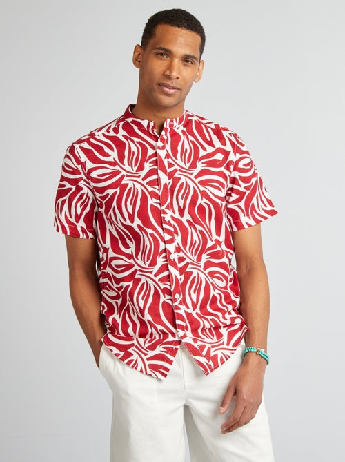 Blouse met korte mouw en motiefje - Kiabi