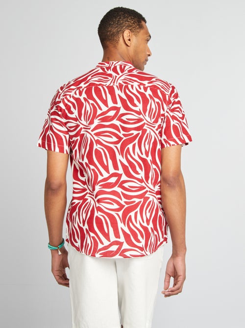 Blouse met korte mouw en motiefje - Kiabi