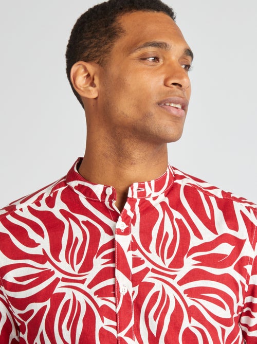 Blouse met korte mouw en motiefje - Kiabi