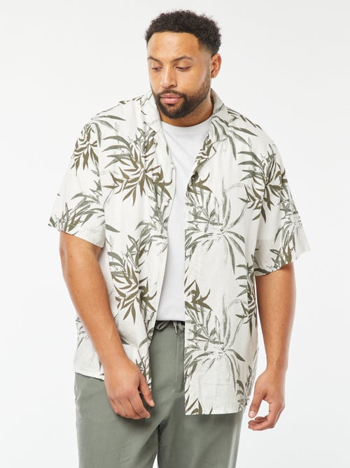 Blouse met korte mouw en motiefje - Kiabi