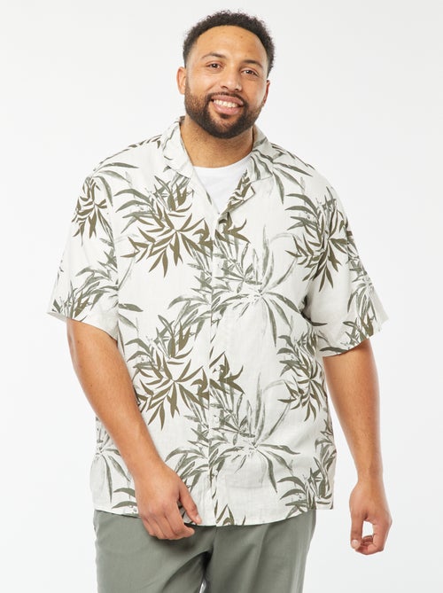 Blouse met korte mouw en motiefje - Kiabi