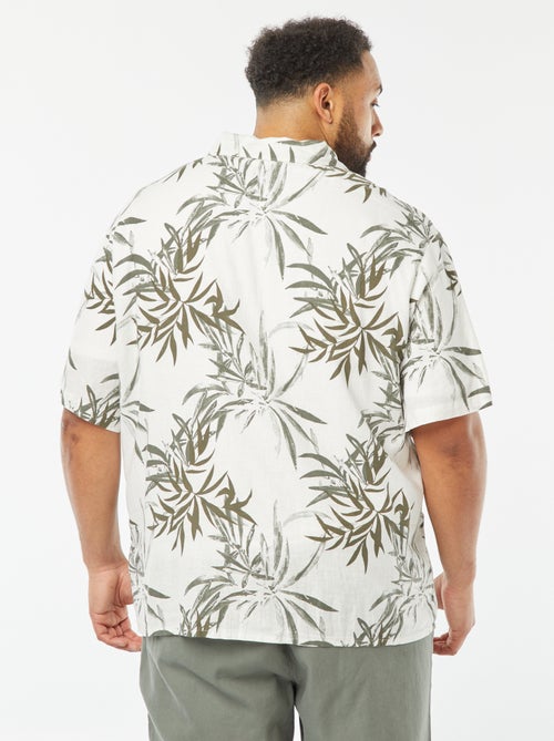 Blouse met korte mouw en motiefje - Kiabi