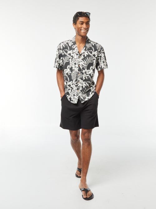 Blouse met korte mouw en motiefje - Kiabi