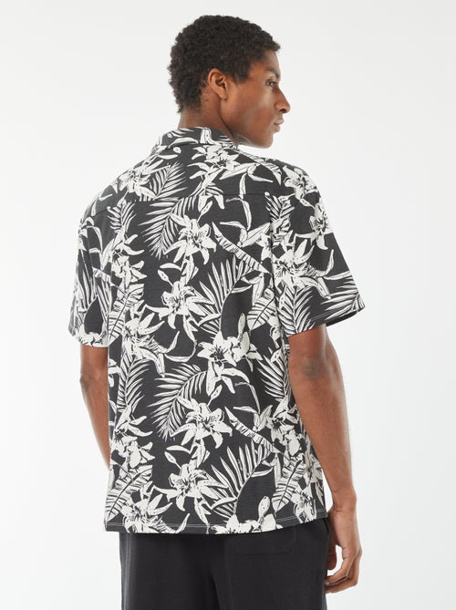 Blouse met korte mouw en motiefje - Kiabi