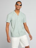 Blouse met korte mouw GROEN - Kiabi