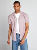Blouse met korte mouw PAARS - Kiabi