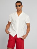 Blouse met korte mouw WIT - Kiabi