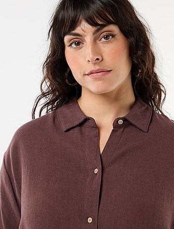 Blouse met korte mouwen en knoopsluiting