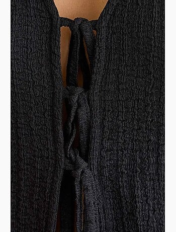 Blouse met korte mouwen en strikdetail