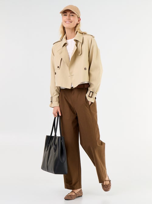 Blouse met lange mouwen en borduursels - Kiabi