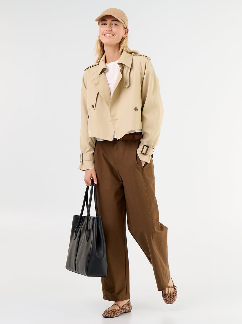 Blouse met lange mouwen en borduursels Wit - Kiabi