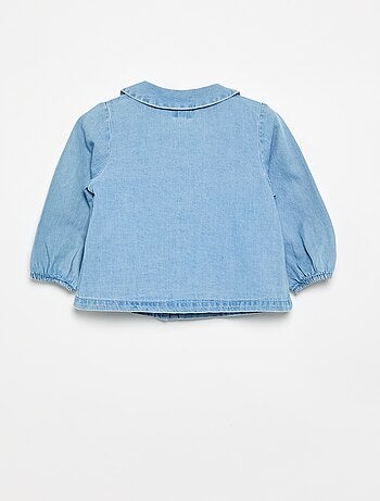 Blouse met lange mouwen van denim