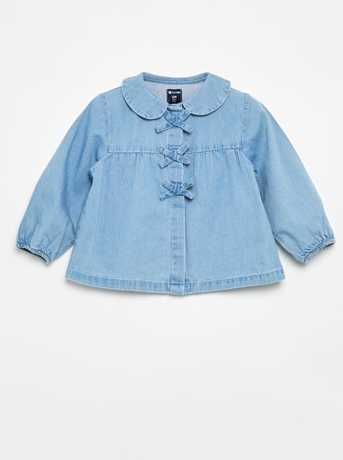 Blouse met lange mouwen van denim - Kiabi