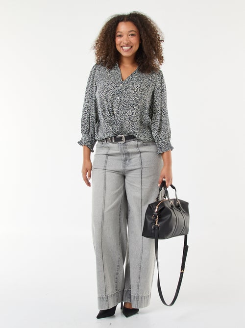 Blouse met luipaardprint 'Only Carmakoma' - Kiabi