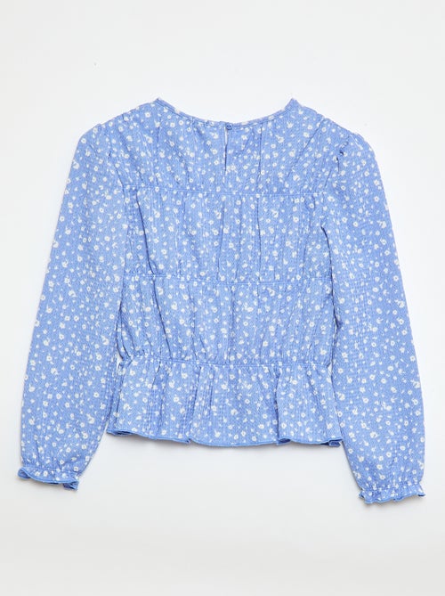 Blouse met motief van crêpebreisel - Kiabi