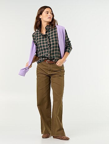 Blouse met opstaande kraag en ruches