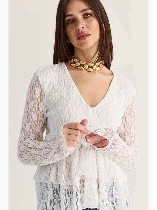 Blouse met rechte pasvorm lucci - Kiabi