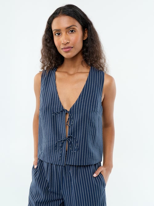 Blouse met strikjes - Kiabi
