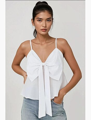 Blouse met v-hals en bandjes hiccup