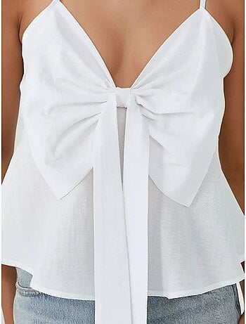 Blouse met v-hals en bandjes hiccup