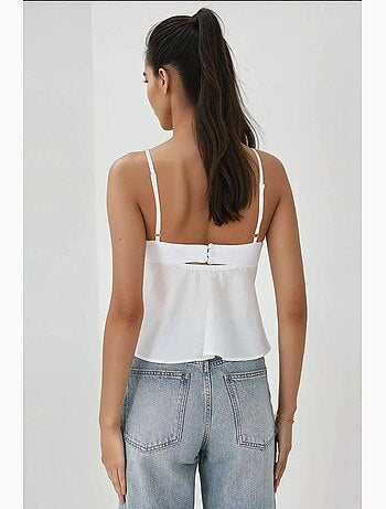 Blouse met v-hals en bandjes hiccup