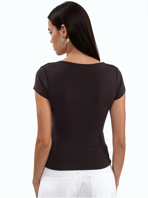 Blouse met v-hals van modal-katoenmengeling busem - Kiabi