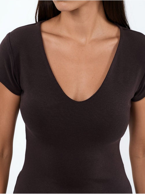 Blouse met v-hals van modal-katoenmengeling busem - Kiabi
