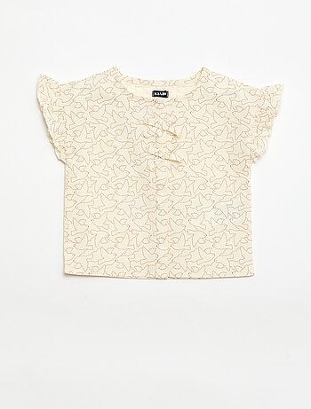 Blouse met 'vogel'-print