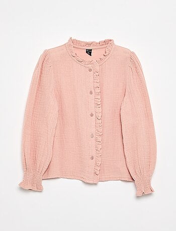 Blouse met volantkraag