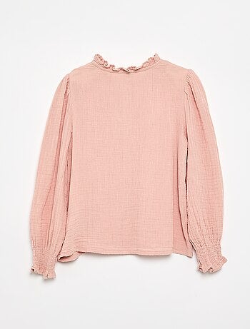 Blouse met volantkraag