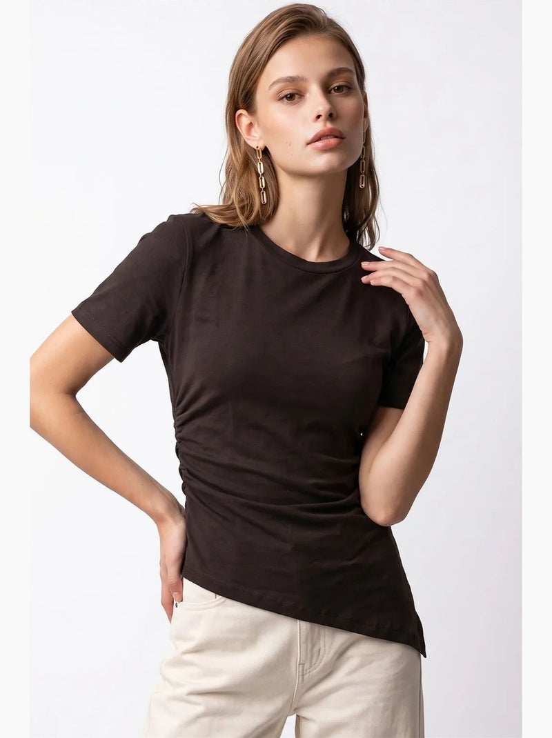 Blouse mixray Chocoladebruin - Kiabi